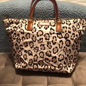 Dooney and Bourke Leopard Print Nylon Shopper